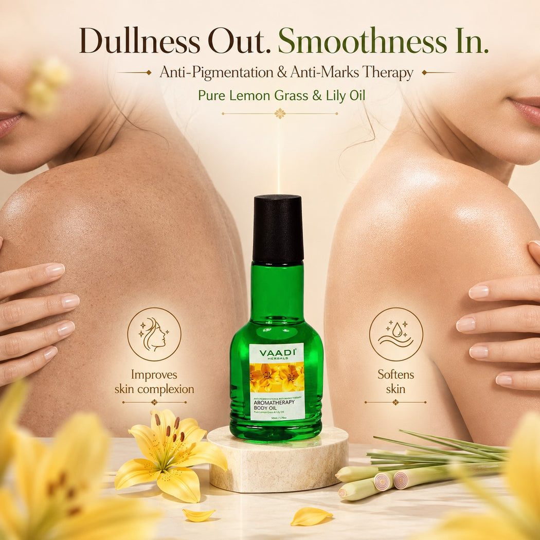 Organic Lemongrass Oil with Lily Extract - Aromatherapy - Strengthens Bones - Relieves Headache- Heals Skin (2 x 110 ml/4 fl oz)