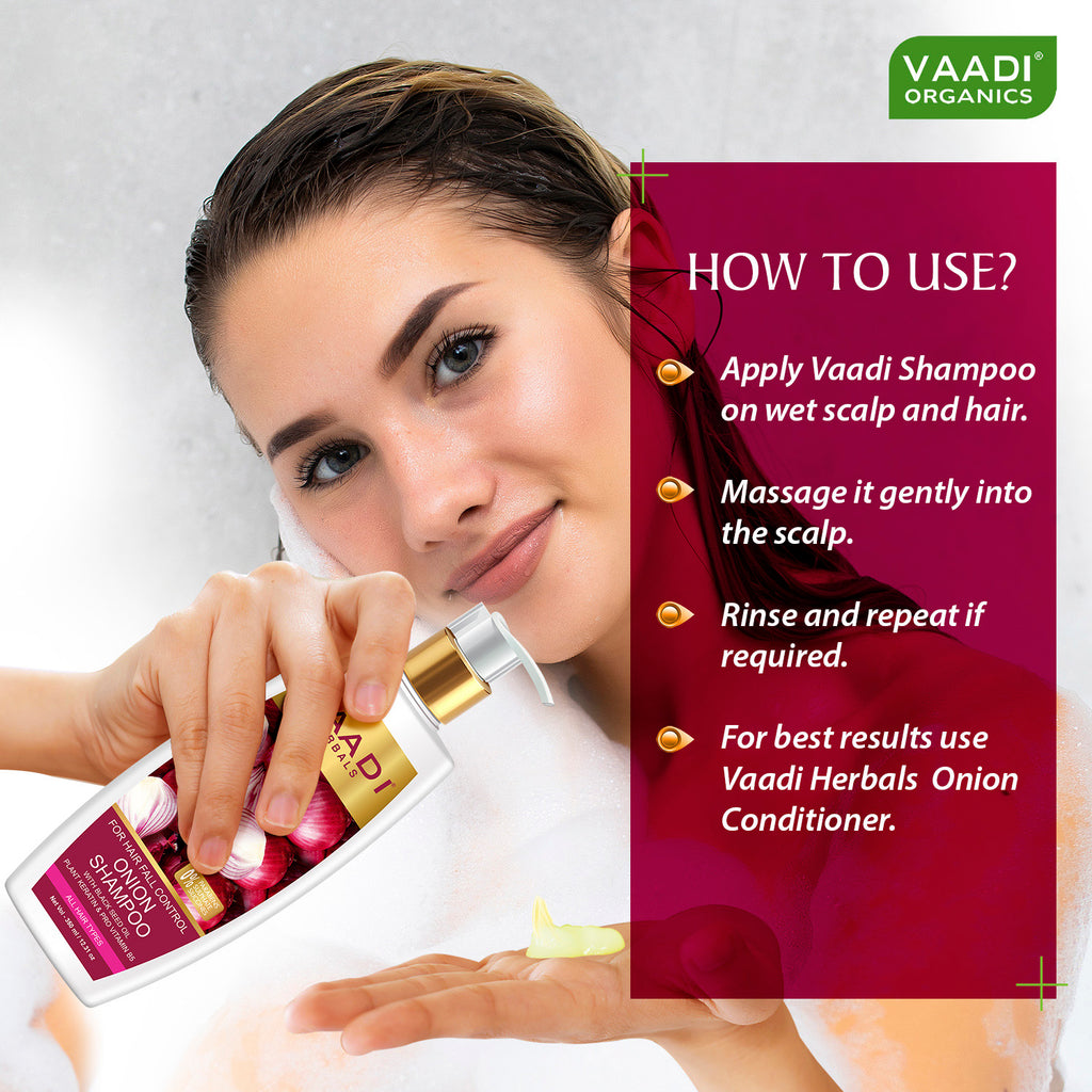 Hair-Fall Control Organic Onion Shampoo With Black Seed Oil,