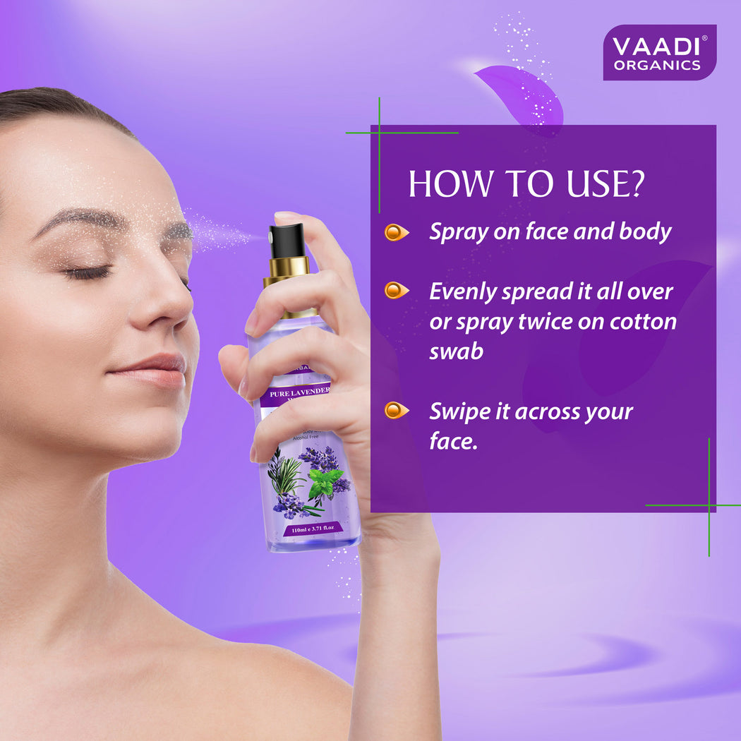 Lavender Water - 100% Natural & Pure Skin Toner (250 ml / 8.5 fl oz)