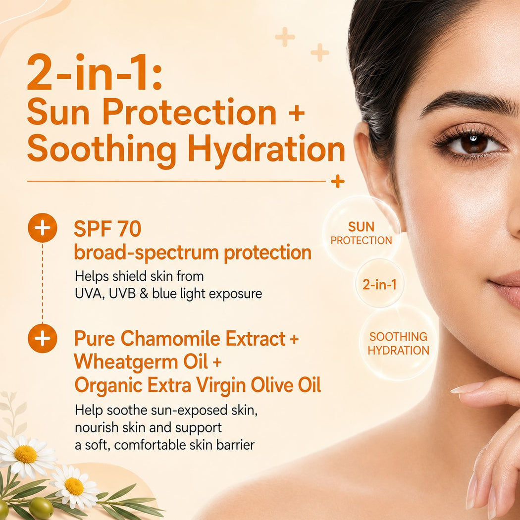Organics Ultra Matte Sunscreen SPF 70 With Vitamin C & E (2 X 110 gms/ 4 fl oz)