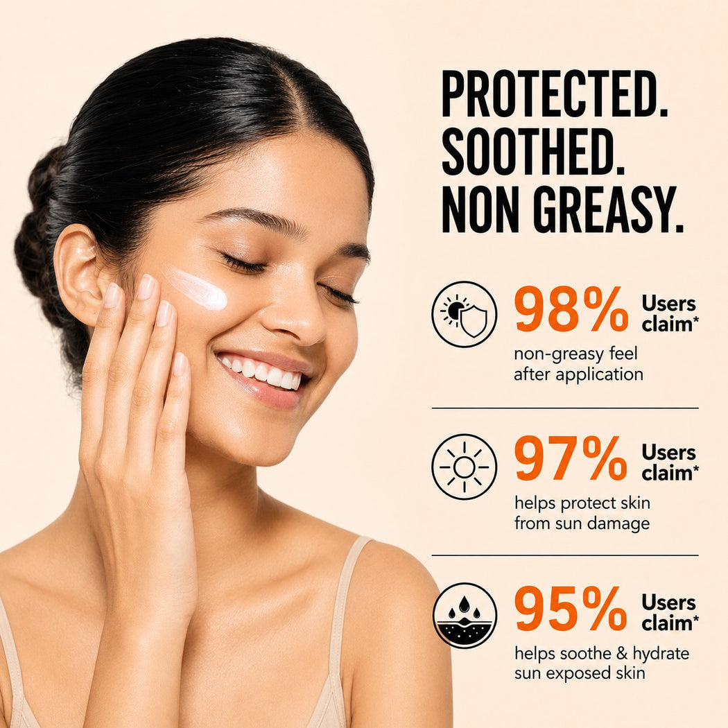 Organic Sunscreen Lotion SPF 50 with Aloe Vera & Chamomile - Non Greasy - Long Lasting - Soothes Burnt Skin (2 x 110 ml/ 4 fl oz)