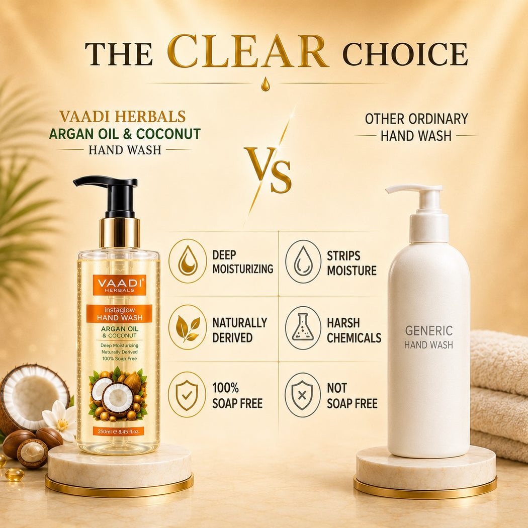 Instaglow Organic Argan Oil & Coconut Hand Wash (250 ml / 8.5 fl oz )