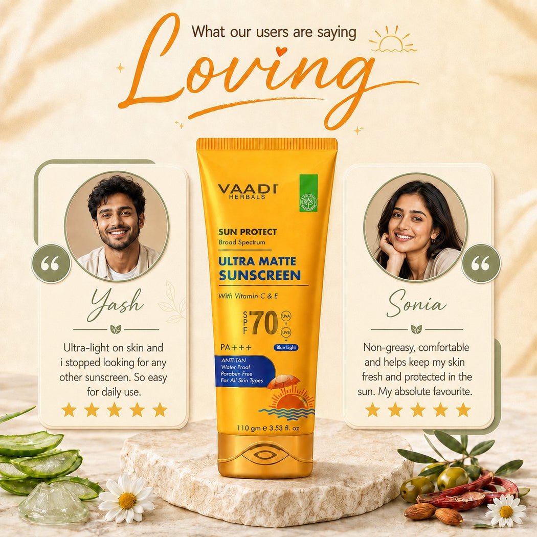 Organics Ultra Matte Sunscreen SPF 70 With Vitamin C & E (2 X 110 gms/ 4 fl oz)
