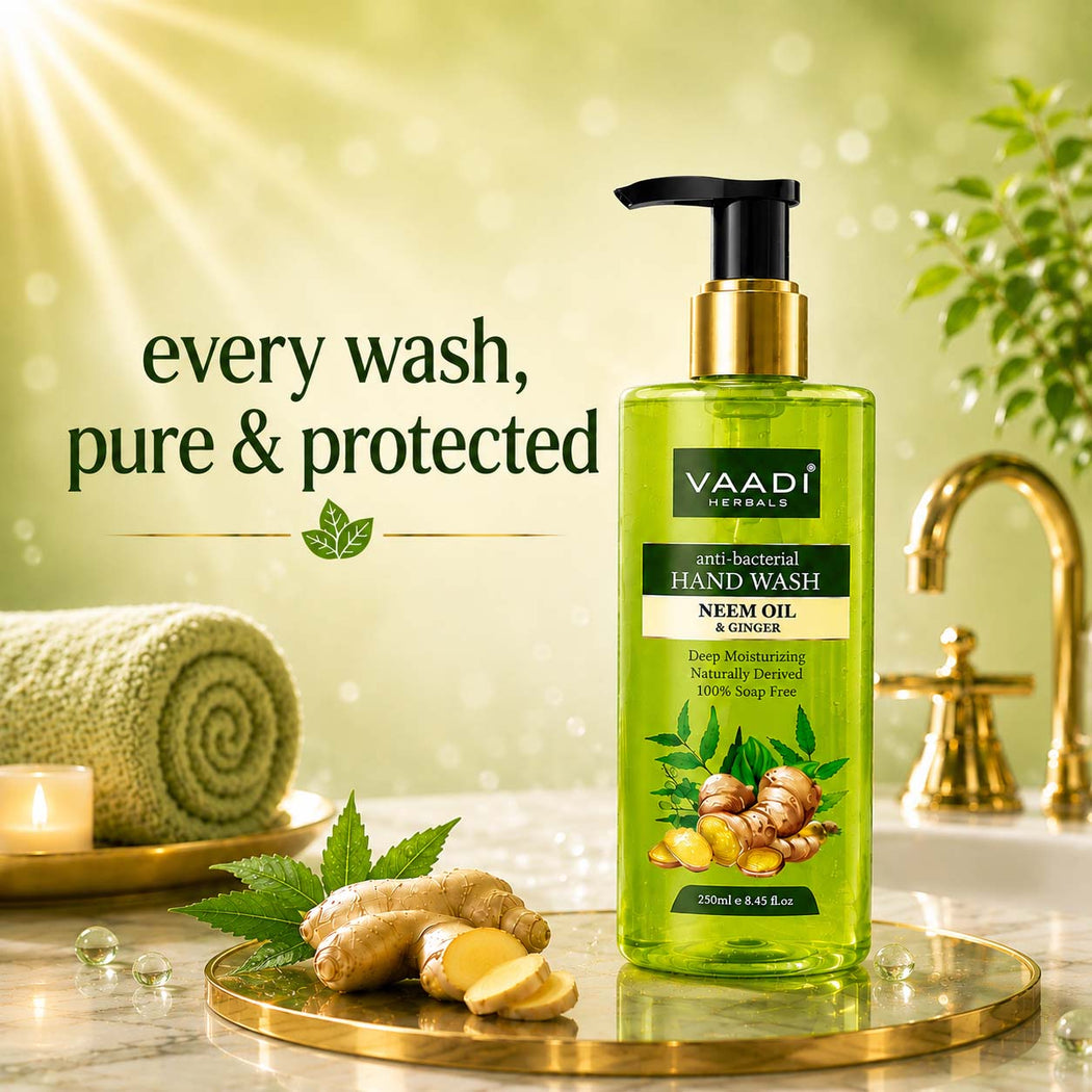 Anti-Bacterial Organic Neem Oil & Ginger Hand Wash (250 ml / 8.5 fl oz )