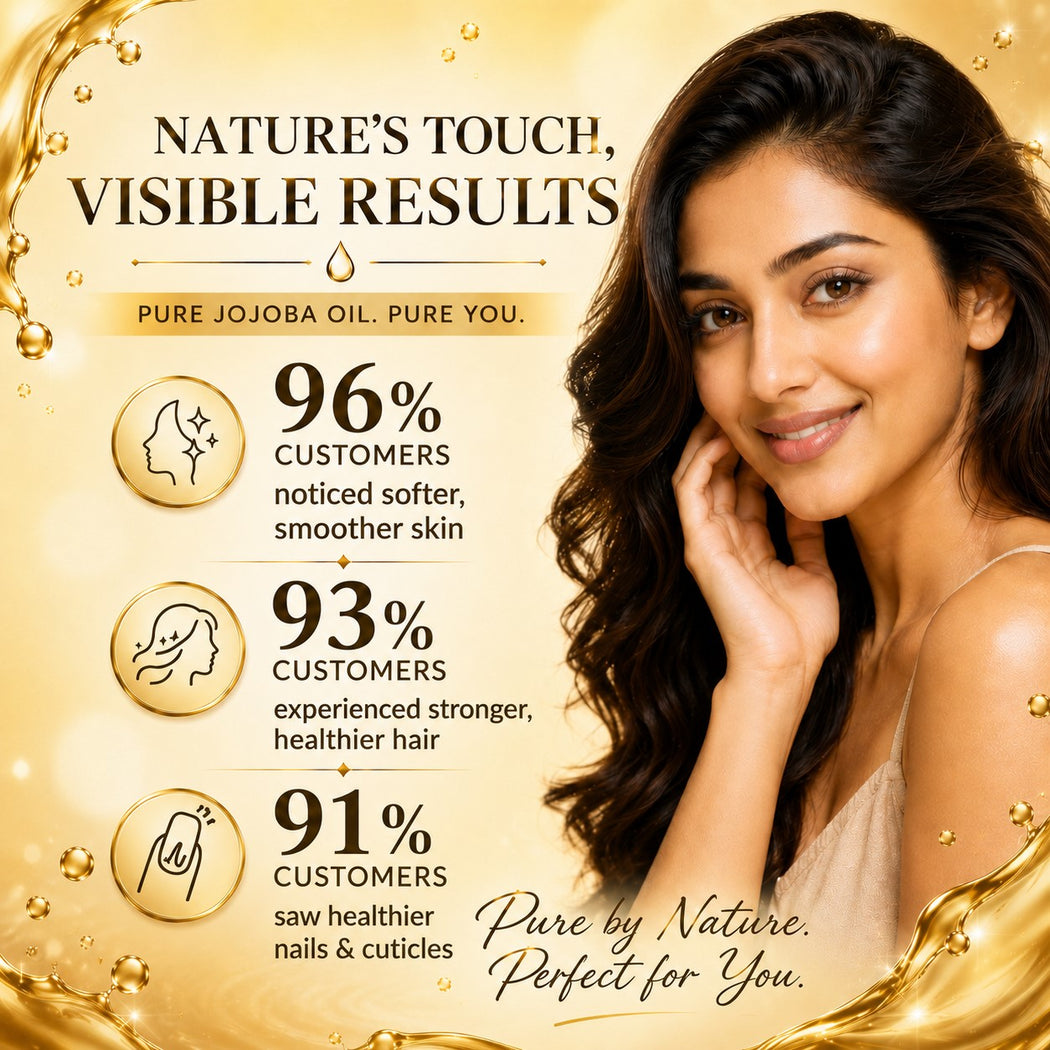 Organic Rosehip Seed Jojoba Oil with Vitamin B3 - For Hair, Skin & Nails - Jojoba Oil Promotes Hair Growth - Skin Moisturisation - Anti Hair fall - For All Types of Skin & Hair - Cold Pressed (120 ml / 4.05 oz)