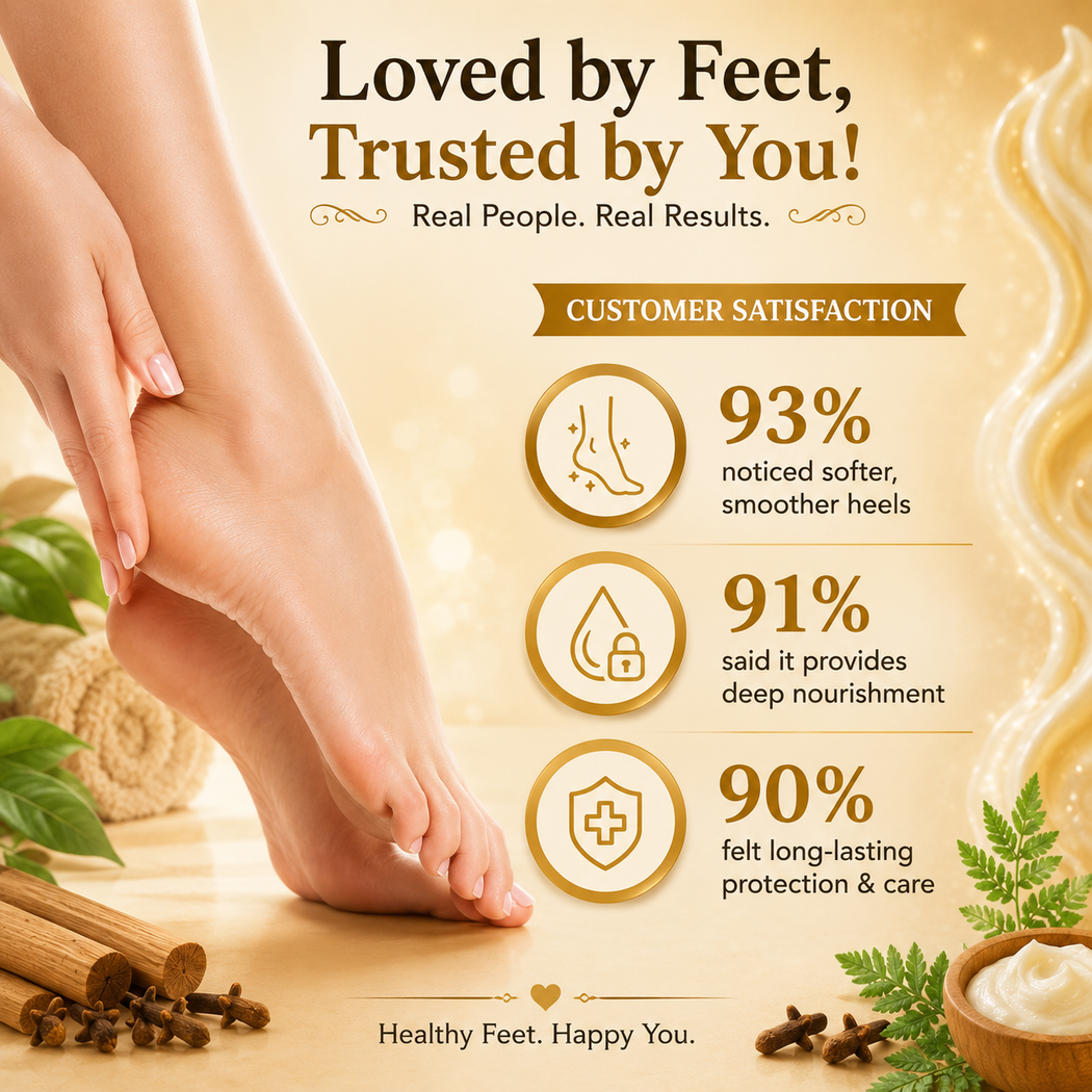 Organic Foot Cream with Clove & Sandalwood Oil - Softens Dry & Cracked Feet - Deep Moisturises (500 gms / 17.7 oz)