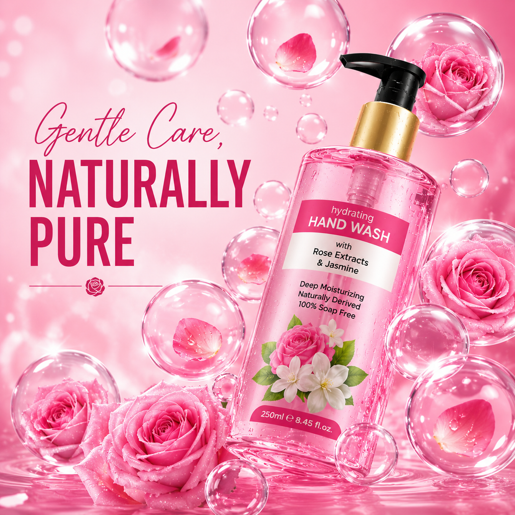 Hydrating Organic Rose & Jasmine Hand Wash (250 ml / 8.5 fl oz )