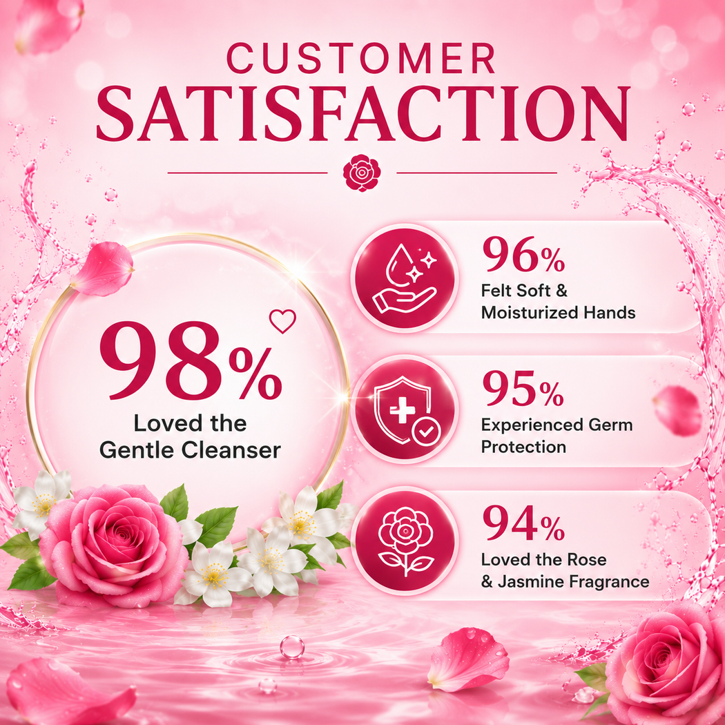 Hydrating Organic Rose & Jasmine Hand Wash (250 ml / 8.5 fl oz )