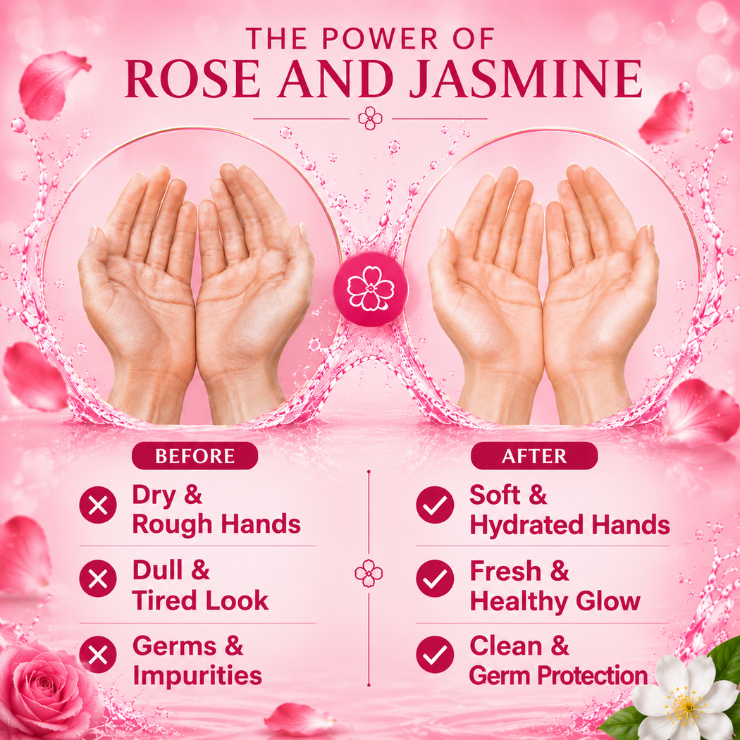 Hydrating Organic Rose & Jasmine Hand Wash (250 ml / 8.5 fl oz )