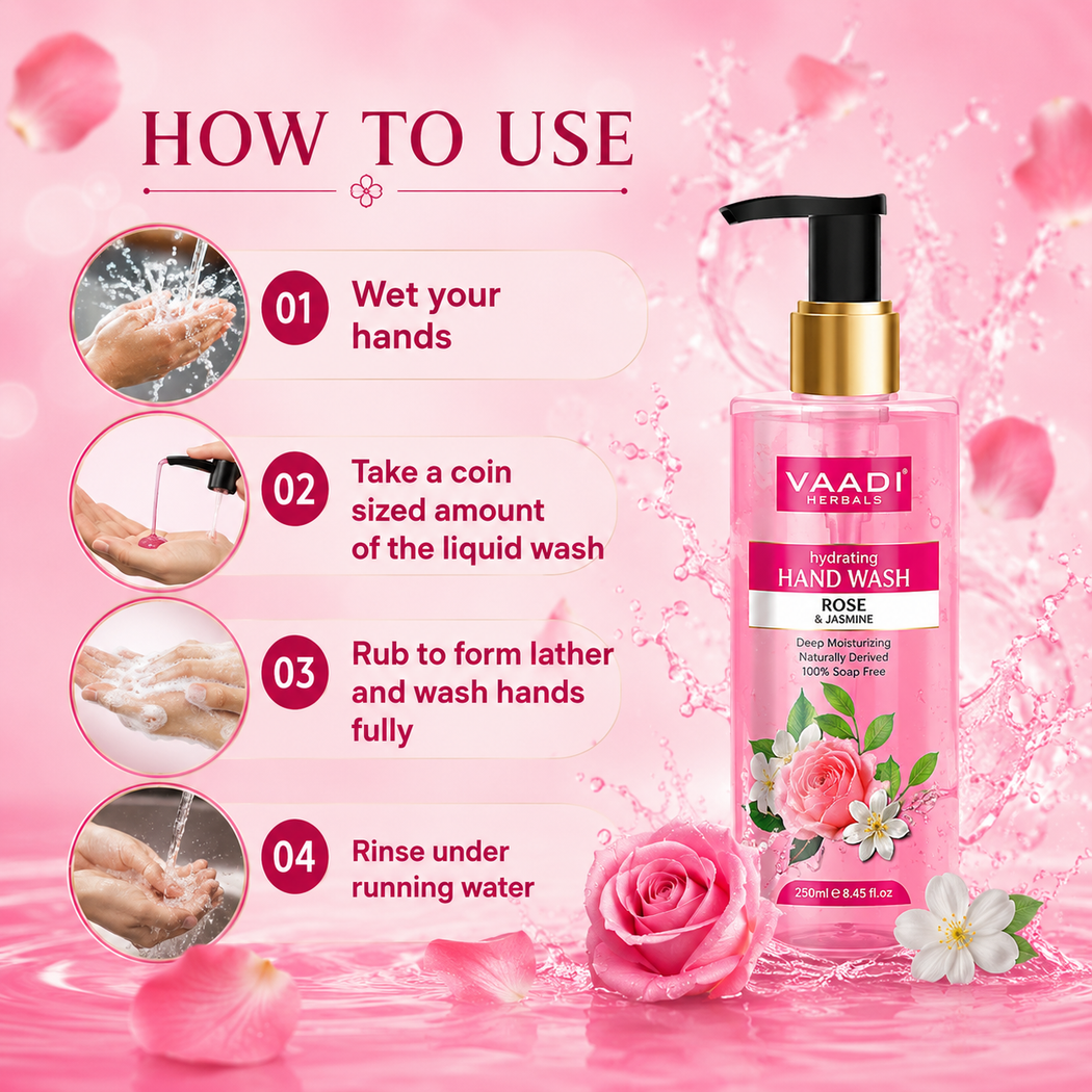 Hydrating Organic Rose & Jasmine Hand Wash (250 ml / 8.5 fl oz )