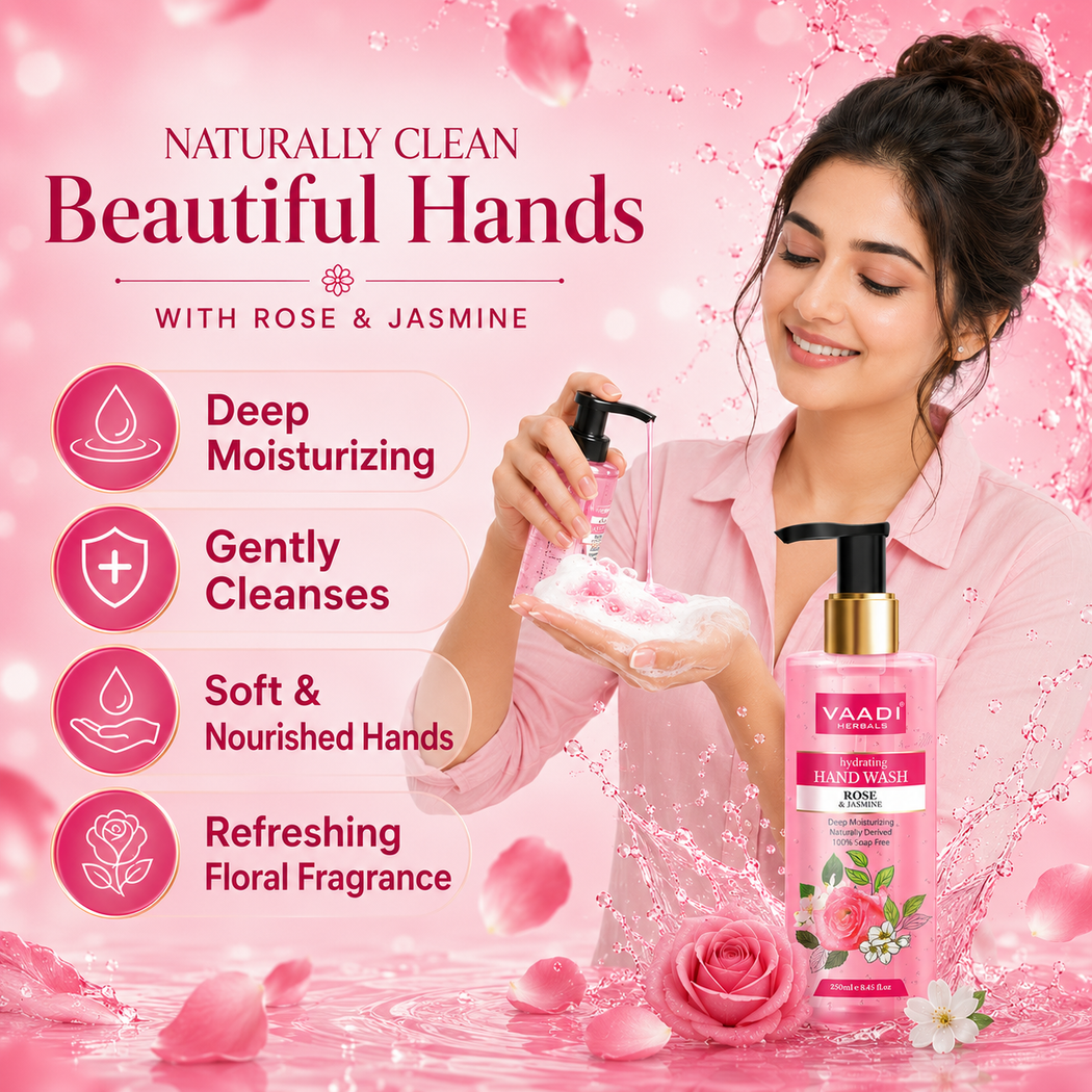 Hydrating Organic Rose & Jasmine Hand Wash (250 ml / 8.5 fl oz )