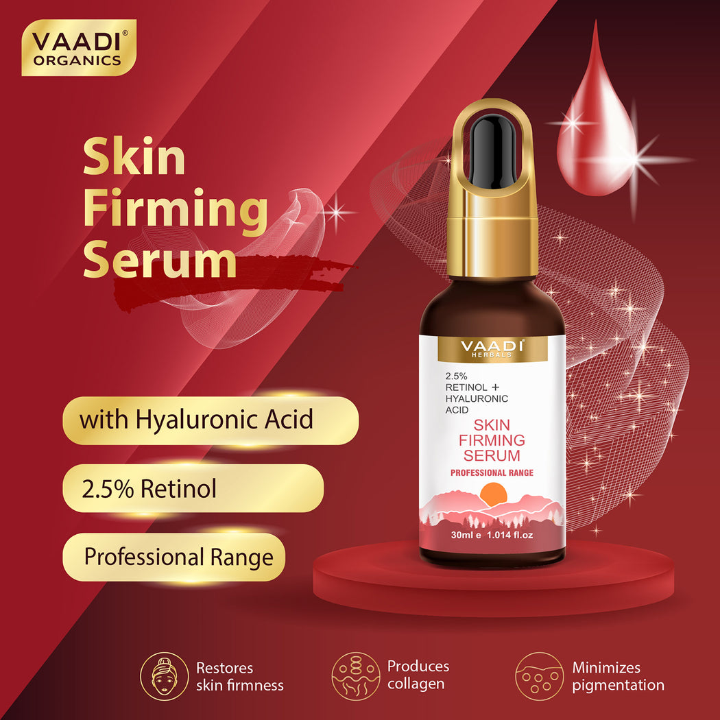 Organic Skin Firming Serum With 2.5% Retinol & Hyaluronic Acid (30 gms / 1.02 fl.oz)