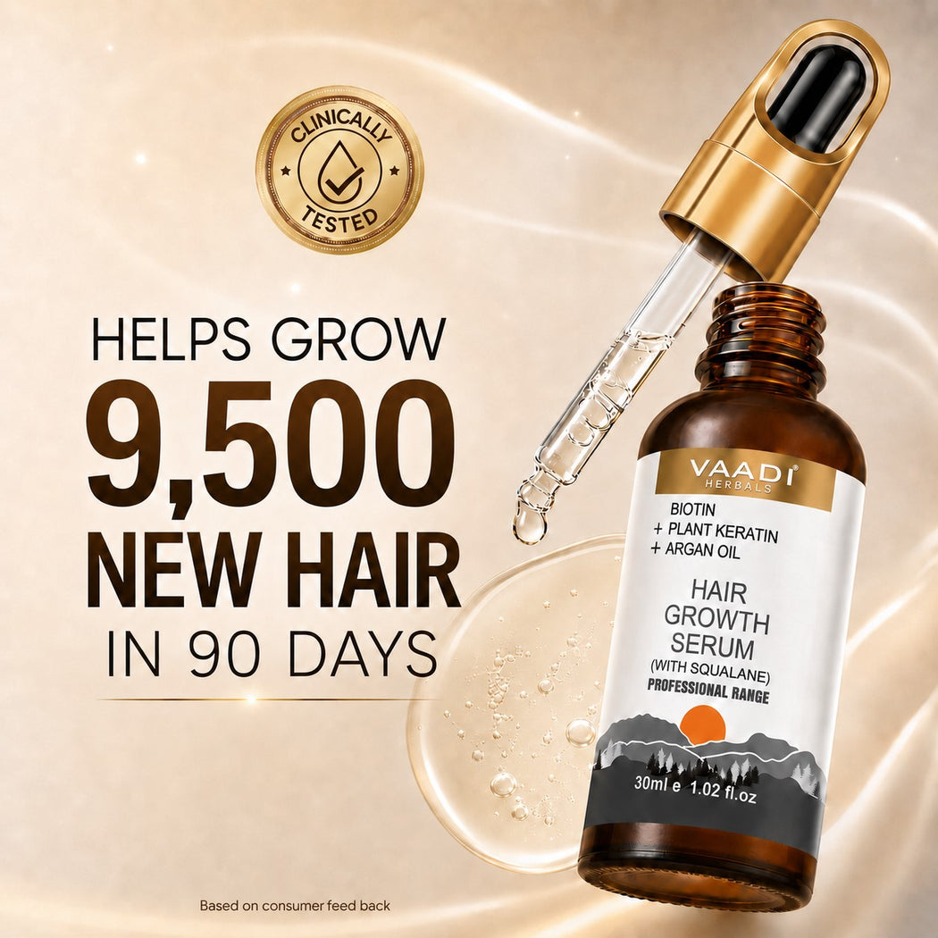 BIOTIN + Plant Keratin HAIR GROWTH SERUM (With Argan Oil & Squalane) (30 ml / 1.02 fl.oz) (Pack of 2)