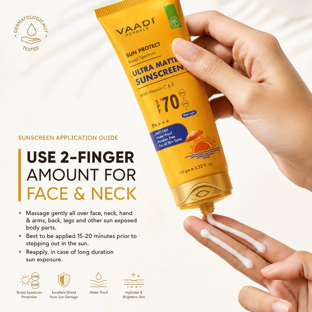 Organics Ultra Matte Sunscreen SPF 70 With Vitamin C & E (2 X 110 gms/ 4 fl oz)