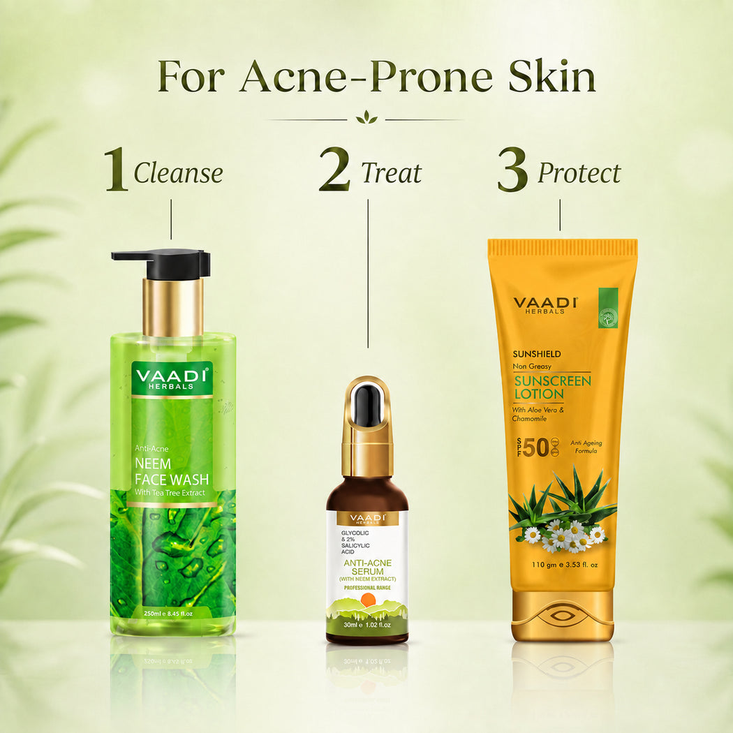 Organic Anti-Acne Serum With Glycolic & 2% Salicylic Acid (30 gms / 1.02 fl.oz) (Pack of 2)