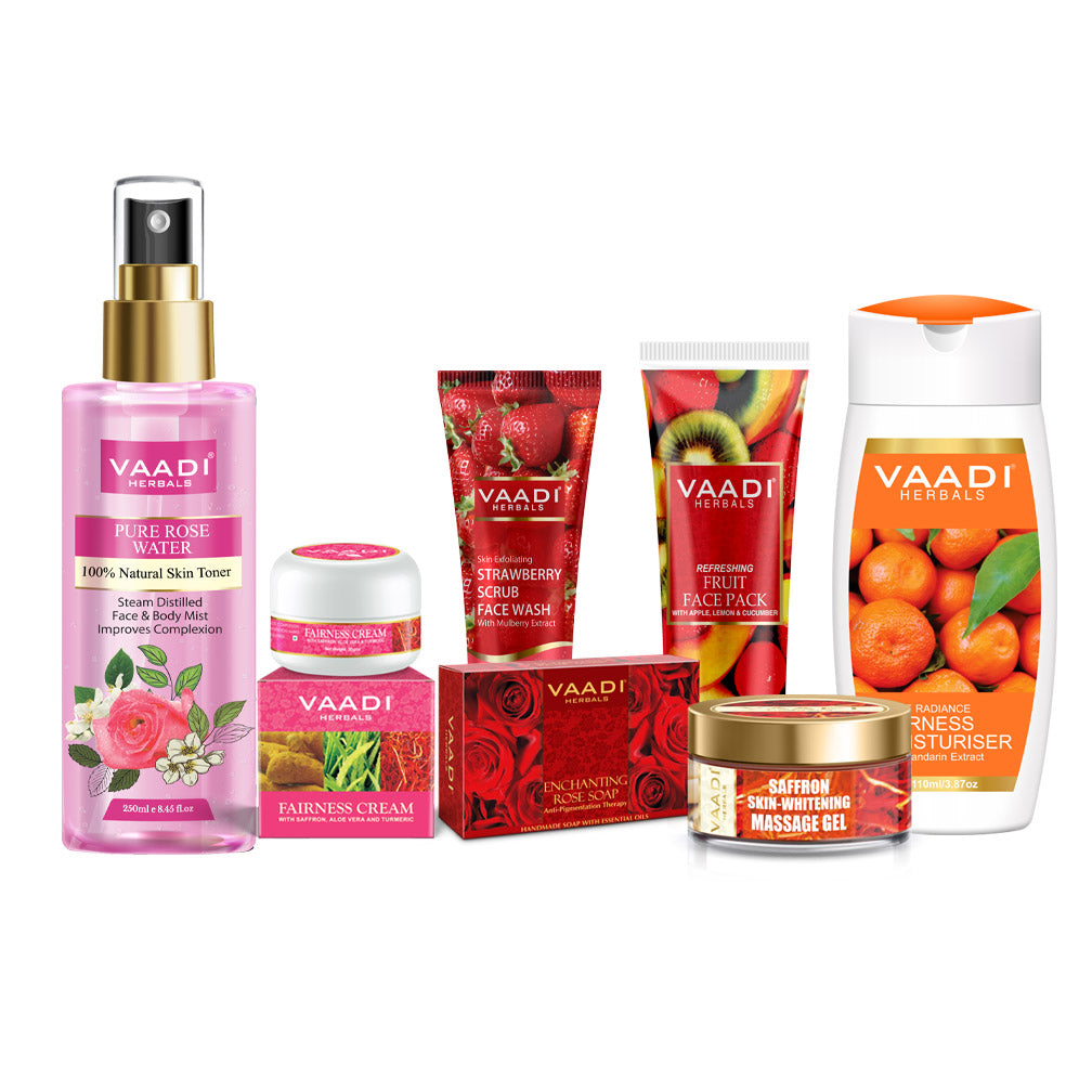 Advanced Organic Skin Brightening Set - Removes blemishes, pigmentation & Spots. Get visibly fair skin.