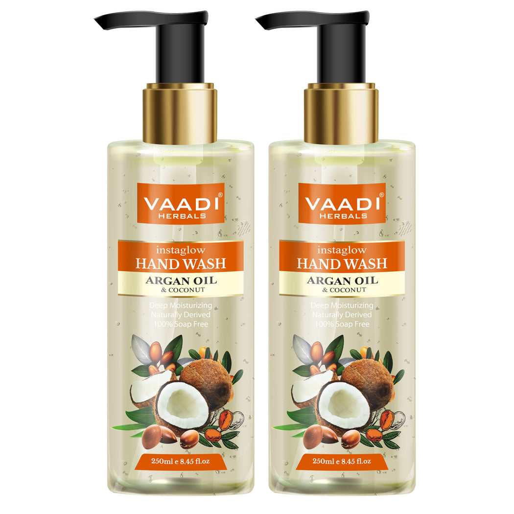 Instaglow Organic Argan Oil & Coconut Hand Wash (2 x 250 ml / 8.5 fl oz )