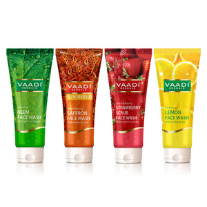 Assorted Pack of 4 Herbal Organic Face Wash (4 x 60 ml / ...