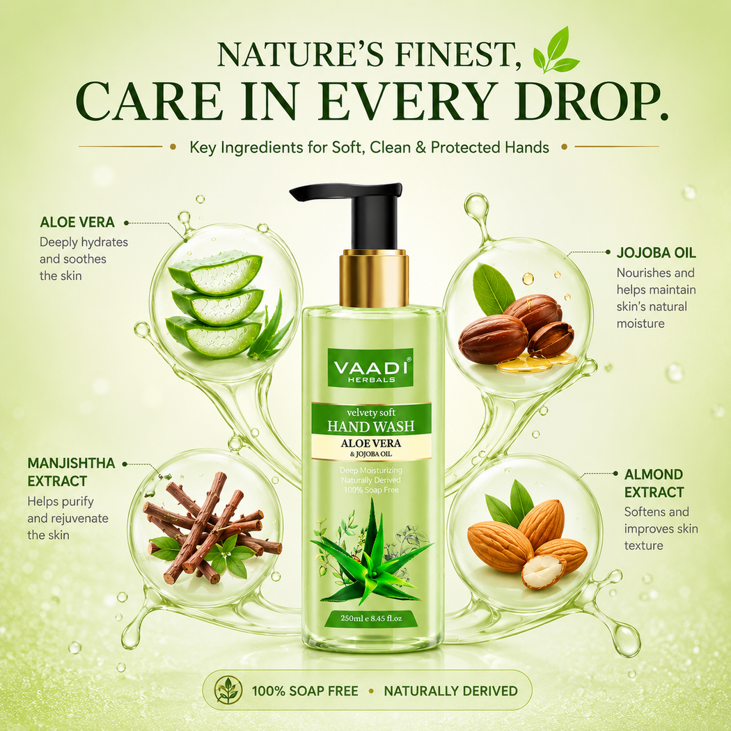Velvety Soft Organic Aloe Vera & Jojoba Oil Hand Wash (250 ml / 8.5 fl oz )
