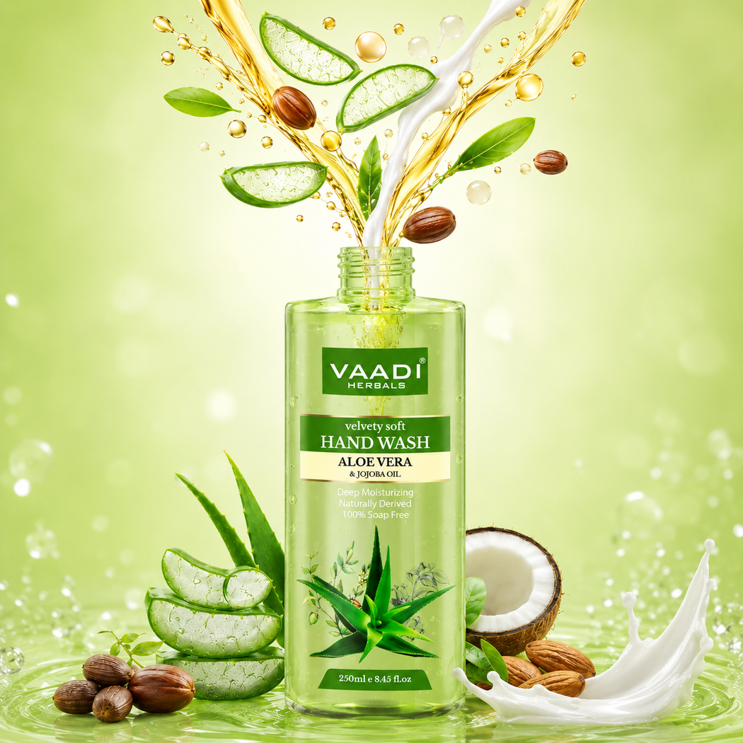 Velvety Soft Organic Aloe Vera & Jojoba Oil Hand Wash (250 ml / 8.5 fl oz )