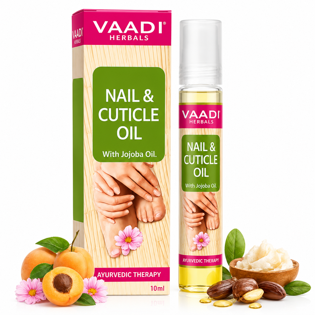 Organic Nail & Cuticle Oil with Jojoba Oil - Heals Redness & Pain - Strengthens Thin & Brittle Nails (10 ml/ 0.4 fl oz)