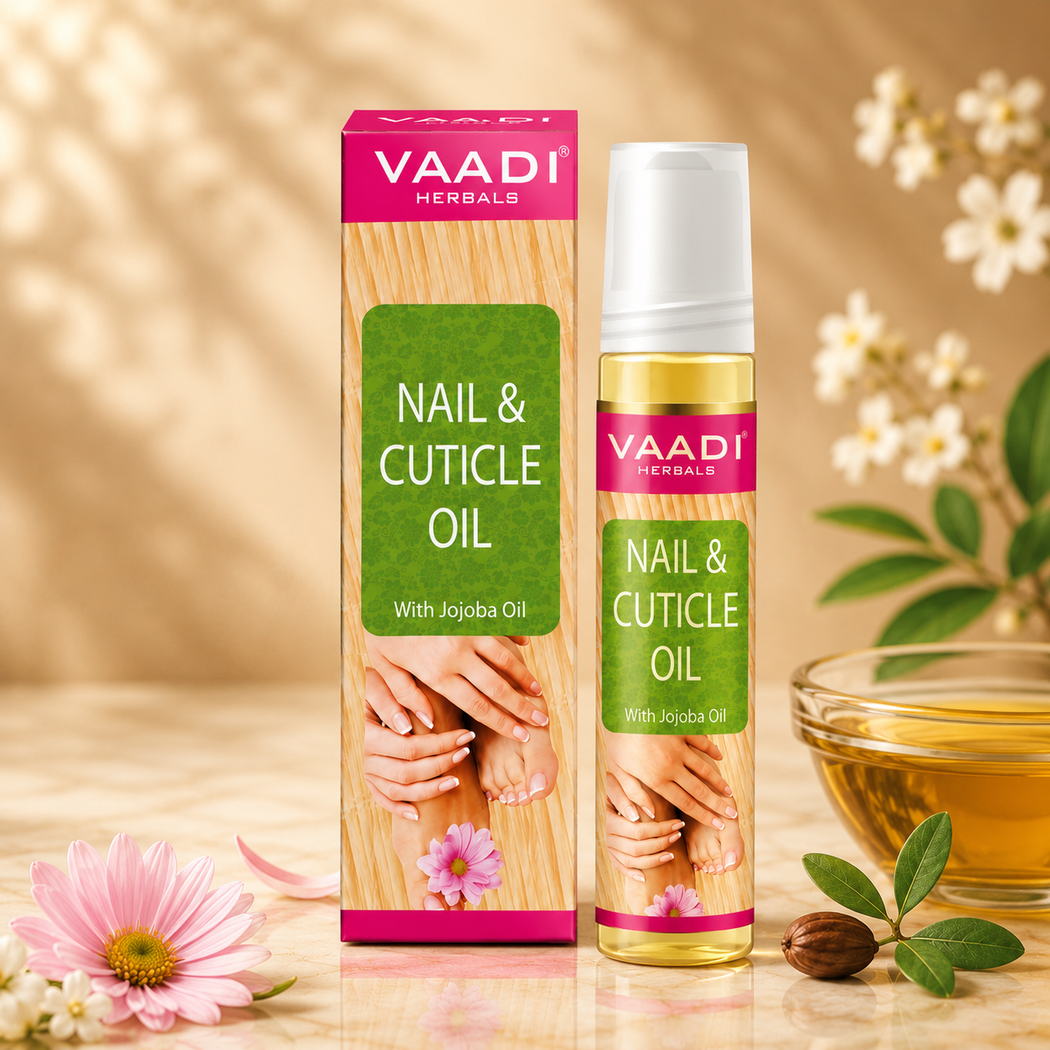 Organic Nail & Cuticle Oil with Jojoba Oil - Heals Redness & Pain - Strengthens Thin & Brittle Nails (10 ml/ 0.4 fl oz)