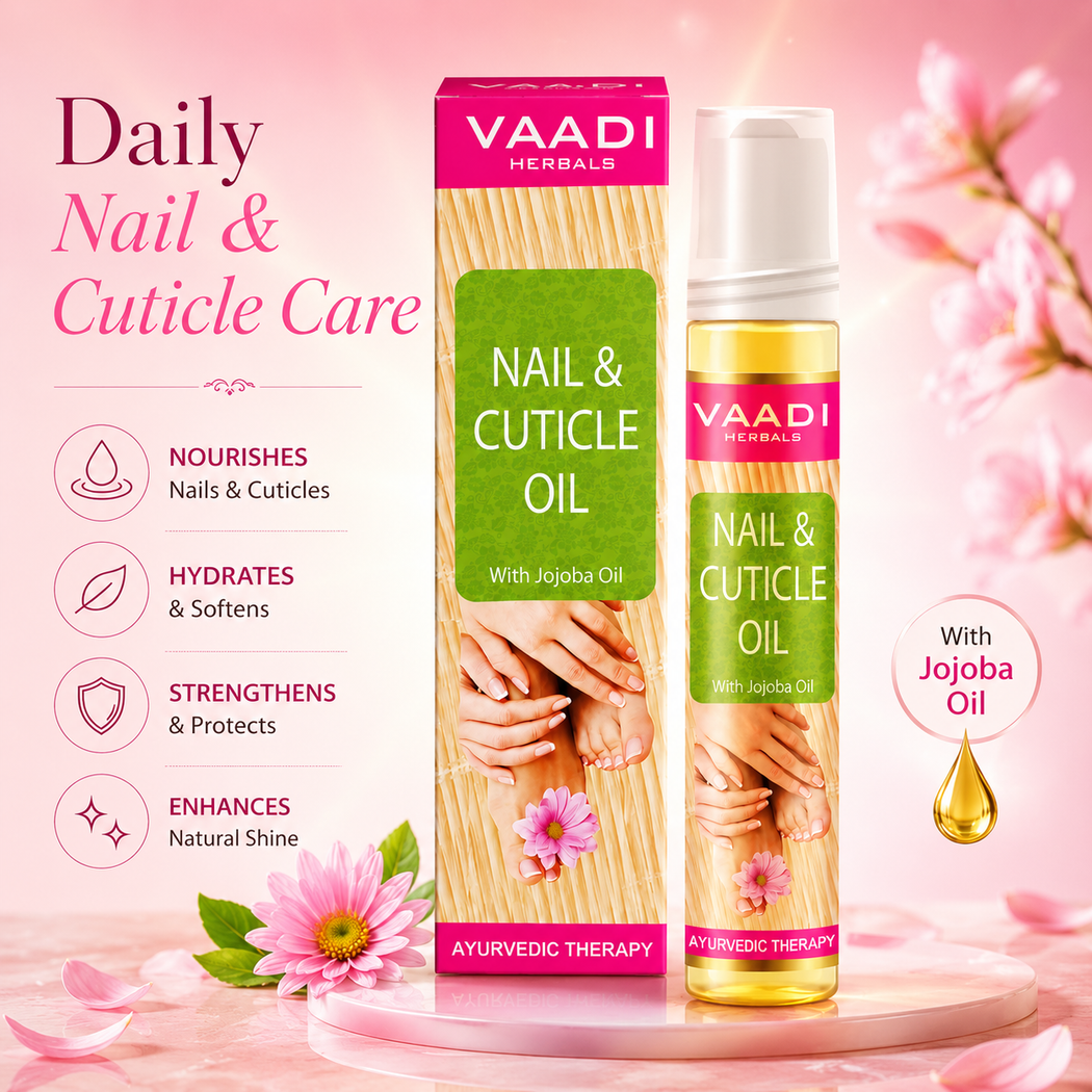 Organic Nail & Cuticle Oil with Jojoba Oil - Heals Redness & Pain - Strengthens Thin & Brittle Nails (10 ml/ 0.4 fl oz)
