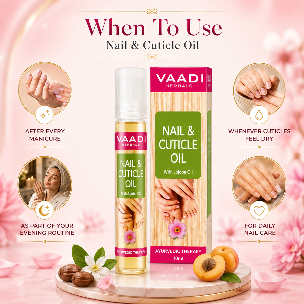 Organic Nail & Cuticle Oil with Jojoba Oil - Heals Redness & Pain - Strengthens Thin & Brittle Nails (10 ml/ 0.4 fl oz)