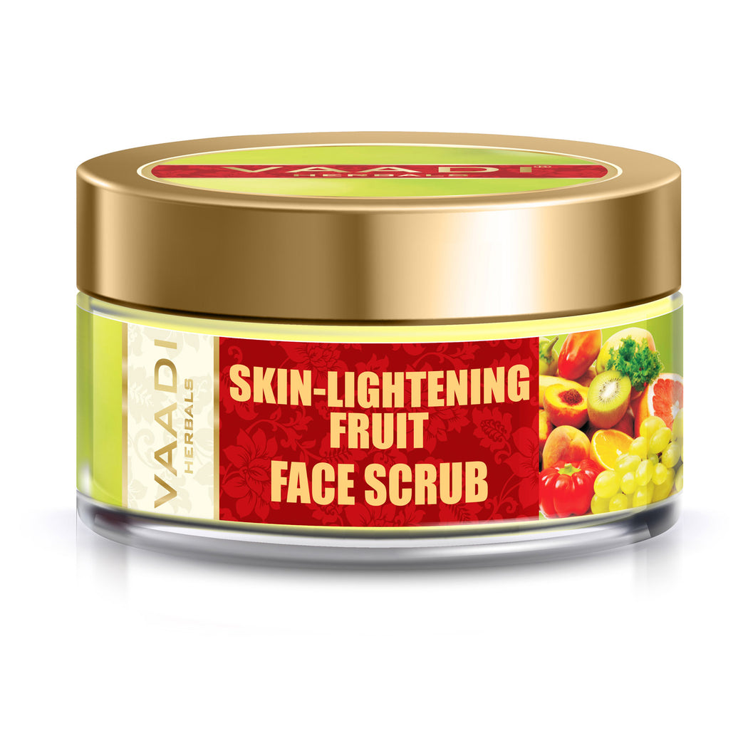 Skin Lightening Organic Fruit Scrub with Orange Extract & Turmeric - Removes Sun Tan - Lightens Complexion ( 50 gms /2oz)