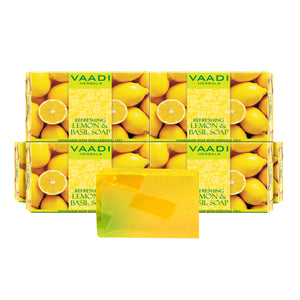 Refreshing Organic Lemon & Basil Soap - Tones & Brightens...