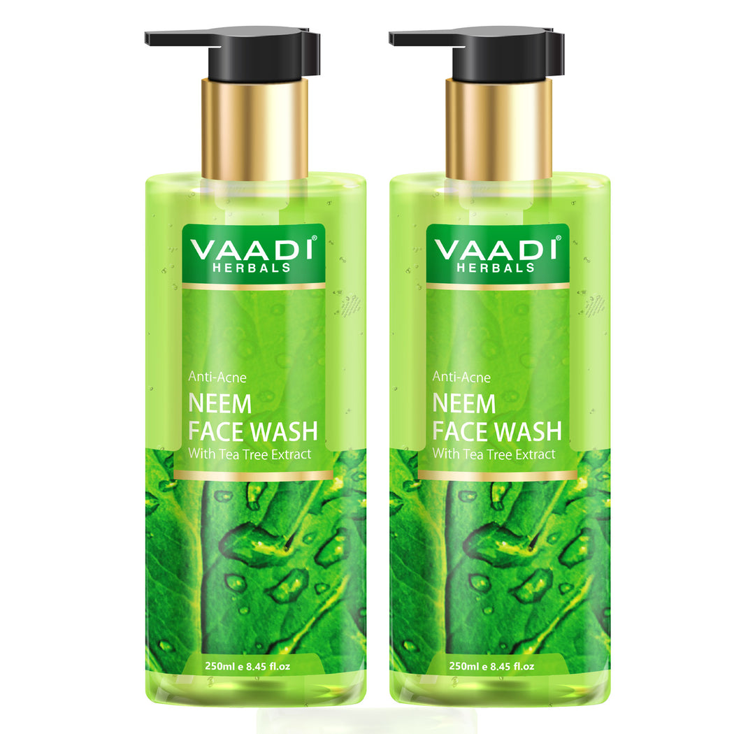 Pack of 2 Anti-Acne Neem Face Wash With Tea Tree Extract (2 x 250 ml)