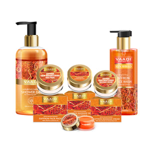 Organic Saffron Skin Brightening Set - Visibly Lightens t...