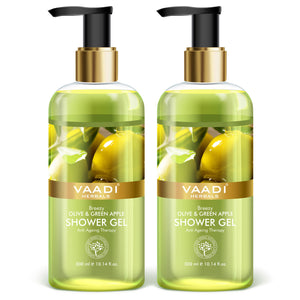 Breezy Organic Olive & Green Apple Shower Gel - Skin Revi...