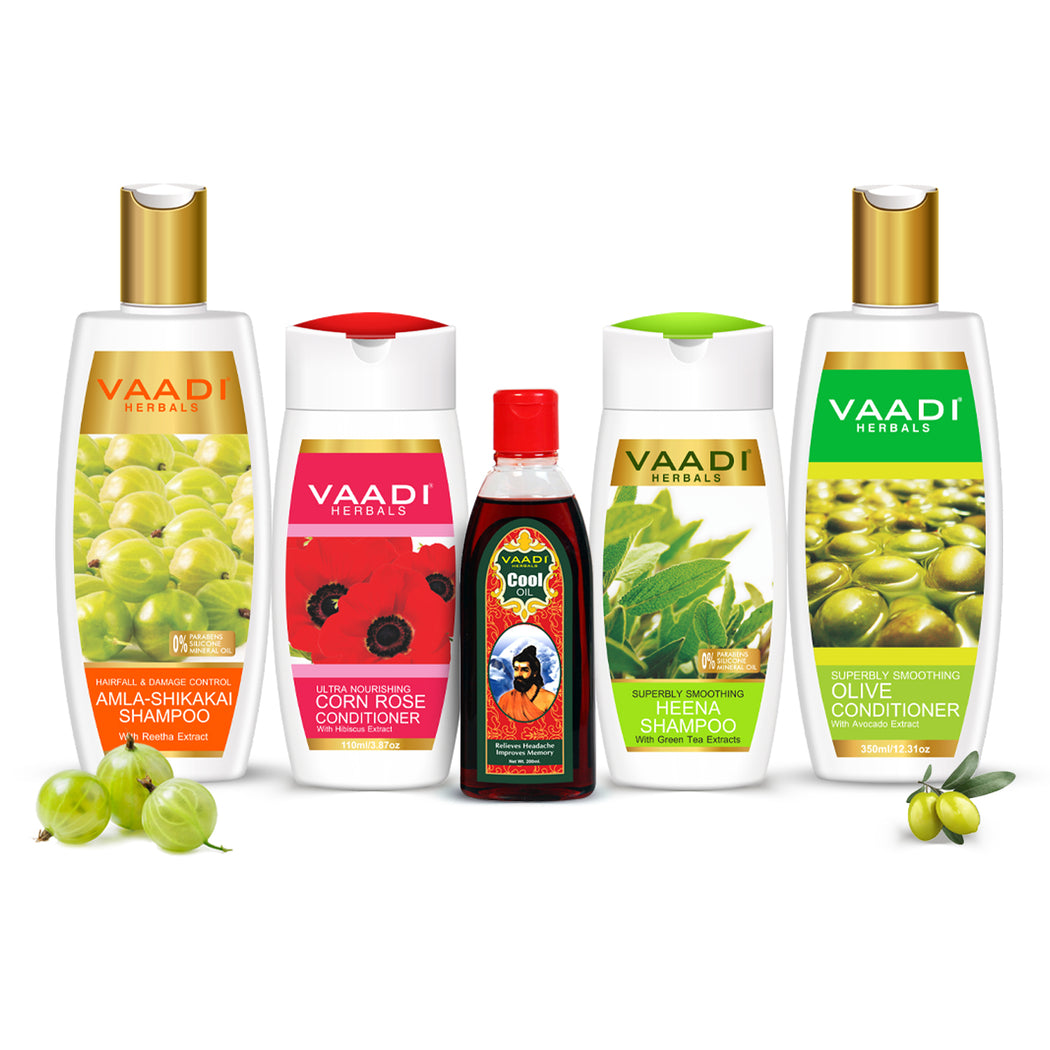 Organic Hair Care Set - Reduces Hairfall, Promotes Hair Growth - Adds Shine to Hair