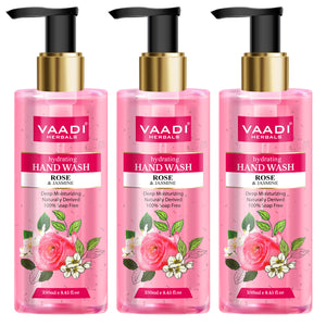 Hydrating Organic Rose & Jasmine Hand Wash (3 x 250 ml / ...