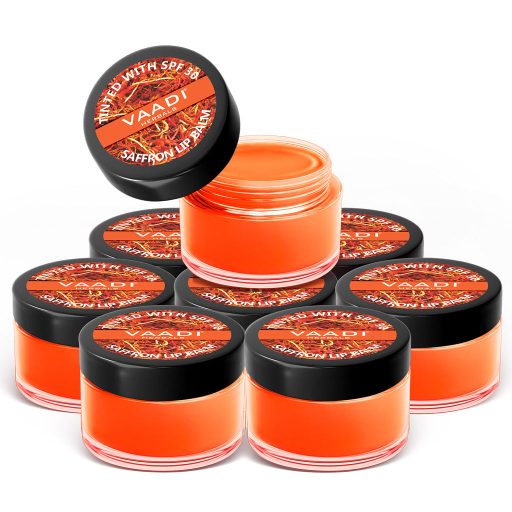 Tinted Saffron Lip Balm with SPF30 for Dry, Chapped & Sun...