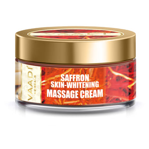 Skin Whitening Organic Saffron Massage Cream with Basil O...