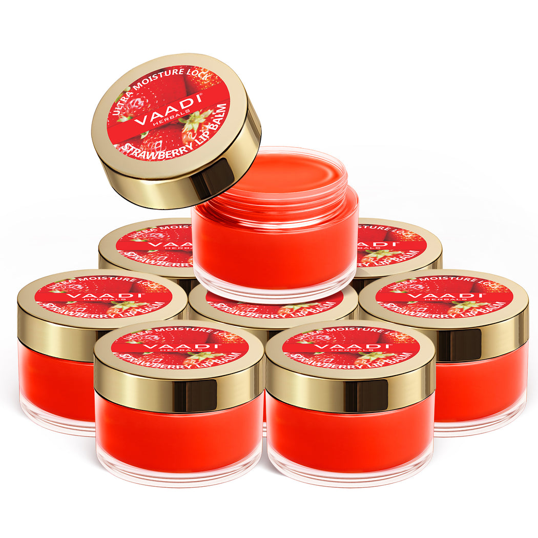 Nourishing Organic Strawberry and Honey Lip Balm (8 x 10 gms/0.4 oz)