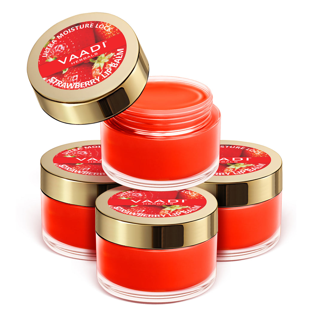 Nourishing Organic Strawberry and Honey Lip Balm (4 x 10 gms/0.4 oz)