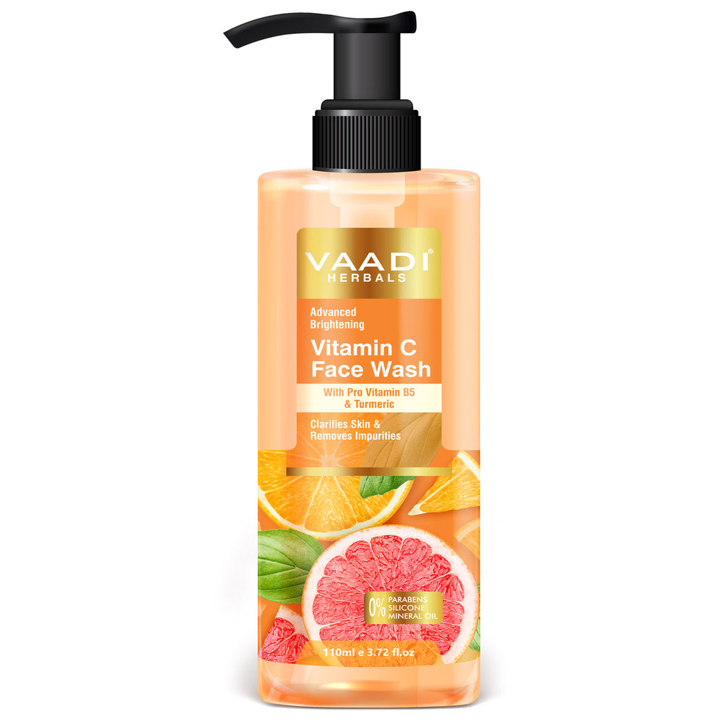 Advanced Brightening Vitamin C Face Wash With Pro Vitamin B5 & Turmeric (110 ml / 3.72 fl oz)