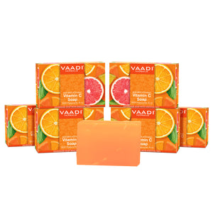 Pack of 6 Organic Vitamin C Soap with Hyaluronic Acid (75...