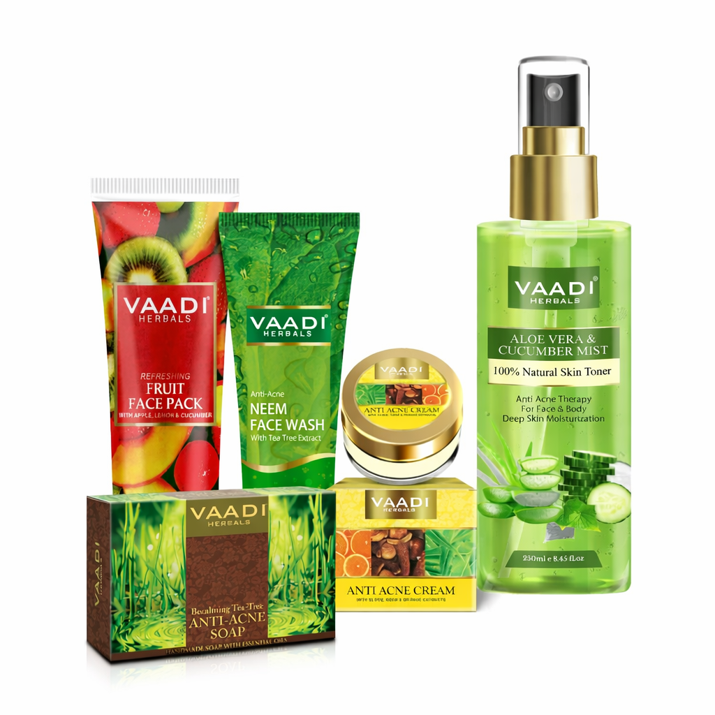 Organic Anti-Acne Skin Care Set - Get Clear, Smooth & Acne Free Skin