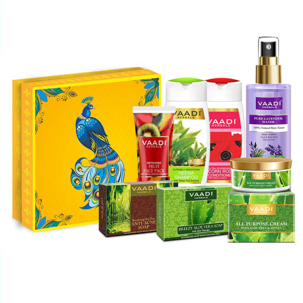 Majestic Essence Organic Gift Set (Peacock Themed) - For All Skin & Hair Types