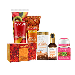 Organic Saffron Skin Brightening Set - Visibly Lightens t...