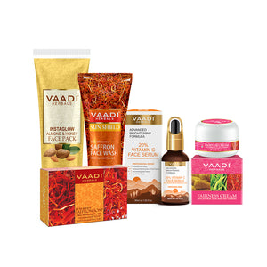Organic Saffron Skin Brightening Set - Visibly Lightens t...