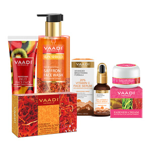 Organic Saffron Skin Brightening Set - Visibly Lightens t...
