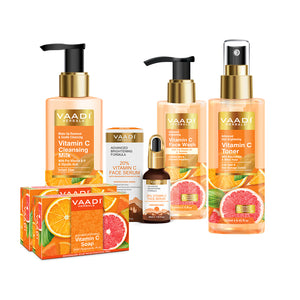 Vitamin C Intense Glow 5 Pcs Skin Care Set (Cleansing Mil...