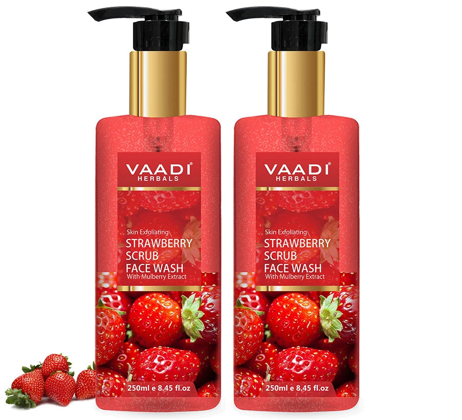 Pack of 2 Strawberry Scrub Face Wash With Mulberry Extract (2 x 250 ml)