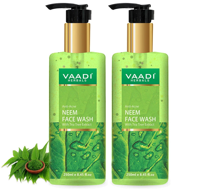 Pack of 2 Anti-Acne Neem Face Wash With Tea Tree Extract (2 x 250 ml)