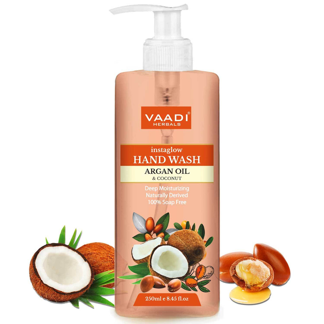 Instaglow Organic Argan Oil & Coconut Hand Wash (250 ml / 8.5 fl oz )